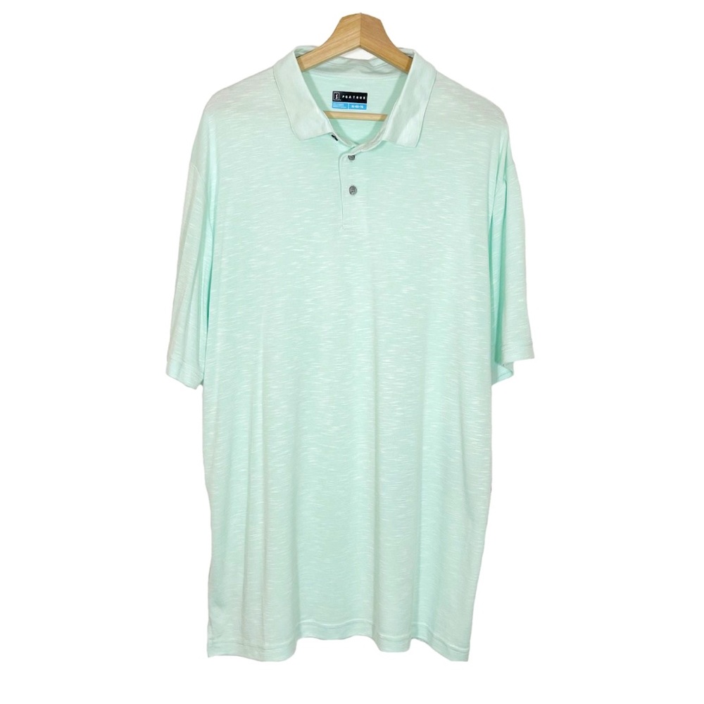 NWT PGA Tour Golf Polo Shirt Short Sleeves Mint Green Sz XL